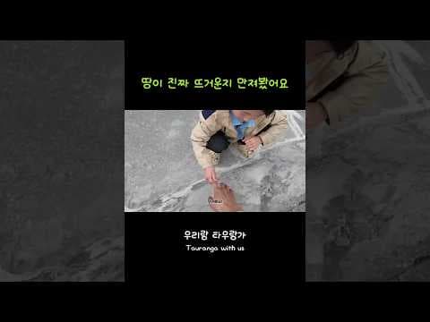 땅이 진짜 뜨거운지 만져봤어요